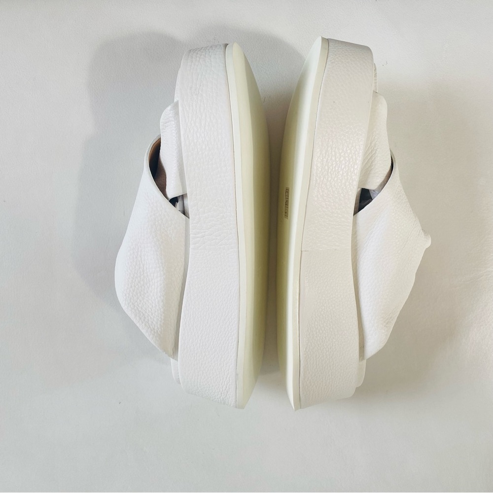 Marsell White Leather Slip-On Platforms Sandals SZ 9.5 - Picture 5 of 11
